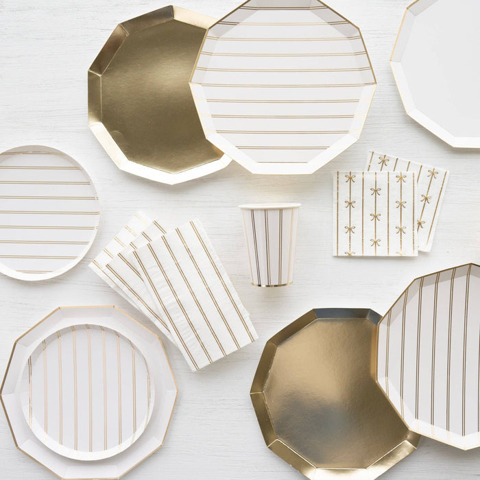 Bow Cocktail Napkins, Small Gold