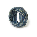 Braided Weave Blue Napkin Rings - Set of 4