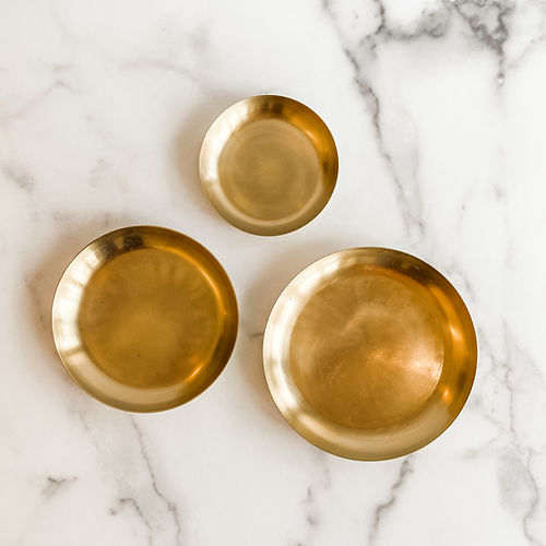 Brass Stacking Tray Set