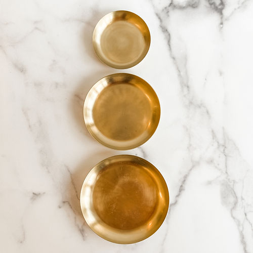 Brass Stacking Tray Set