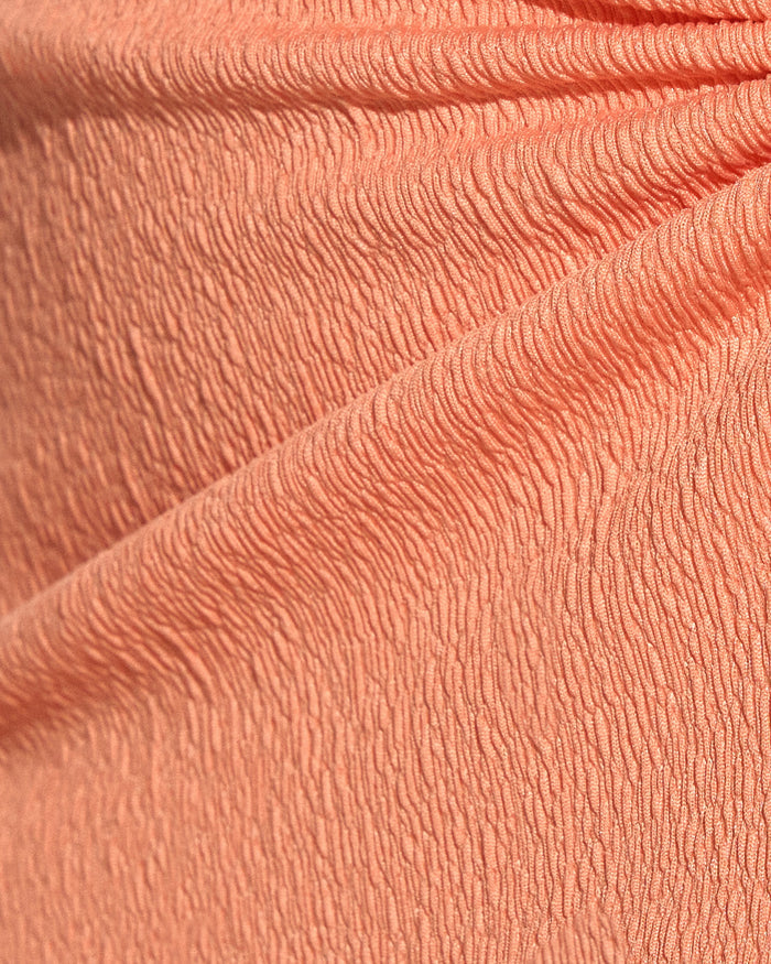 Fabric swatch of Brazilian Plungey Keyhole - Crinkle Papaya