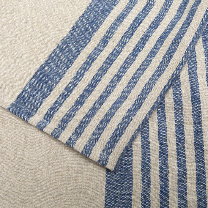 Brittany Natural & Blue Tea Towels 20x30 - Set of 2