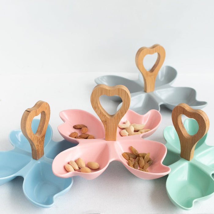 Butterfly Bowl Set With Handle Serving Plates June Trading