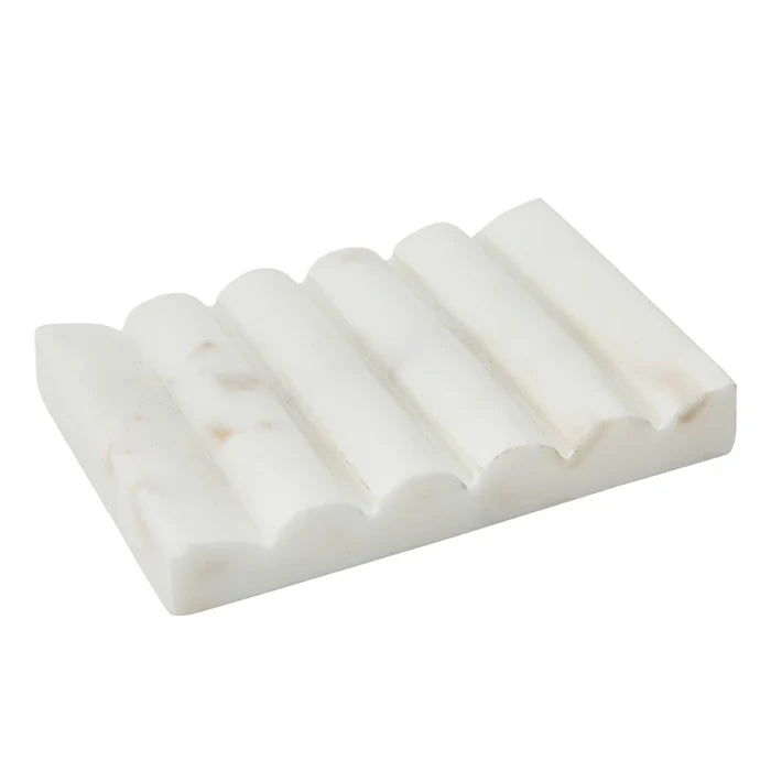 Calacatta Carved Marble Soap Dish
