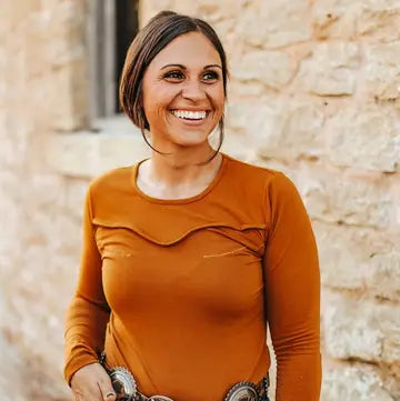 Camel Top with Western Embroidered