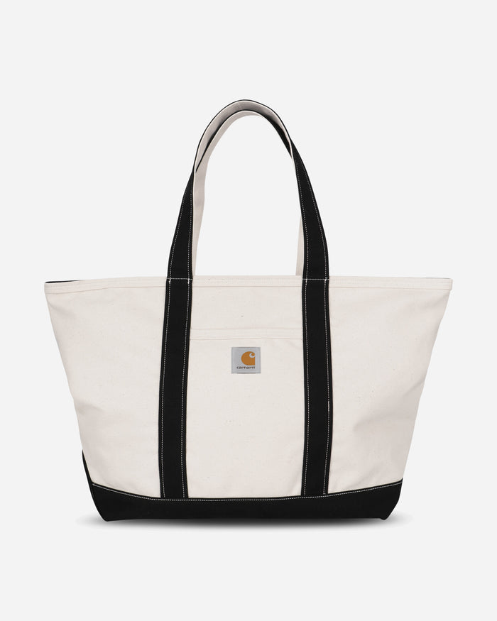 Carhartt WIP Canvas Beach Tote Natural/Black Bags and Backpacks Tote Bags I036926 1K6XX