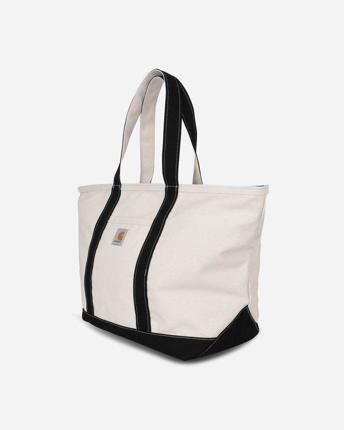 Carhartt WIP Canvas Beach Tote Natural/Black Bags and Backpacks Tote Bags I036926 1K6XX