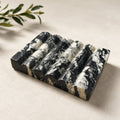 Carved Arabescato Breccia Marble Soap Dish