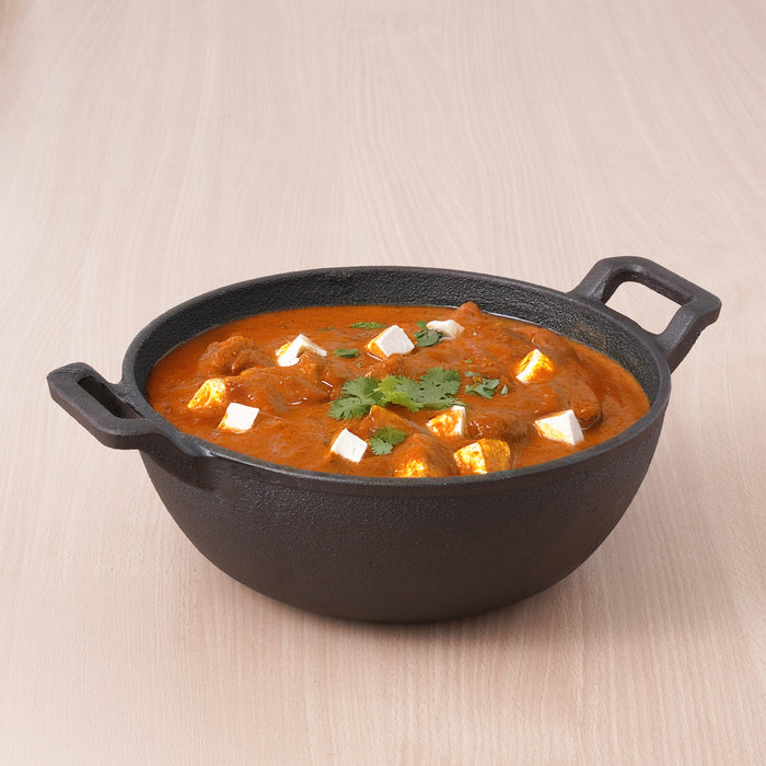 CASTrong Cast Iron Kadai, Pre-seasoned, Naturally Nonstick, 100% Pure, Toxin-free, Induction, 21/25cm, 1.7L/3.3kg