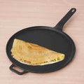 CASTrong Cast Iron Tawa With Long Handle 28.5cm, Pre-seasoned, Naturally Nonstick, 100% Pure, Toxin-free, Induction