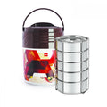 Cello Meal Star Jumbo insulated lunch box with 5 stainless steel containers 1300ml each ISI marked