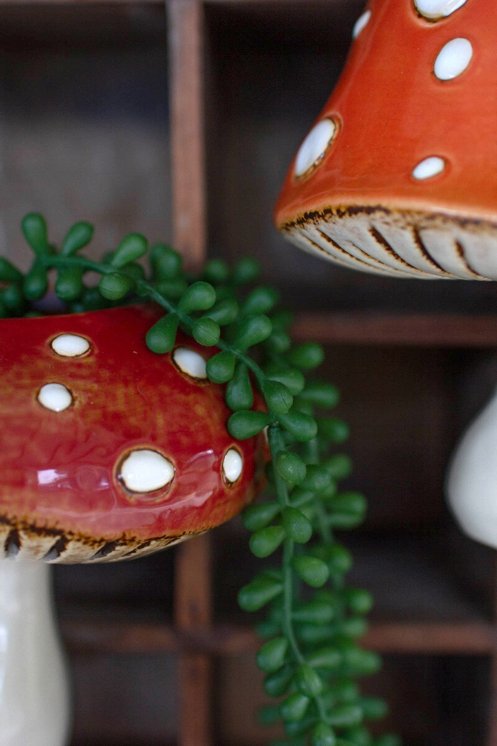 Ceramic Toadstool Wall Planters Set/2