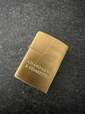 Champagne & Cigs Engraved Zippo Lighter – Brass | Feste