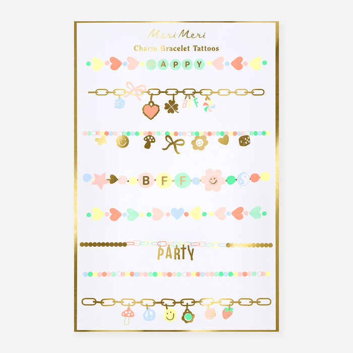 Charm Bracelet Temporary Tattoos