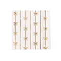 Cocktail Napkin, Large Gold Stripe