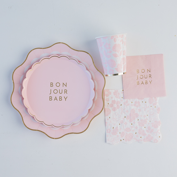 Cocktail Napkins, Pink Bonjour Baby