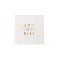 Cocktail Napkins, White Bonjour Baby