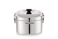 Coconut Cube stainless steel insulated hot pot in silver with square design