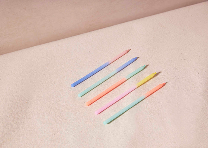 Color Block Celebration Candle, Set of 16