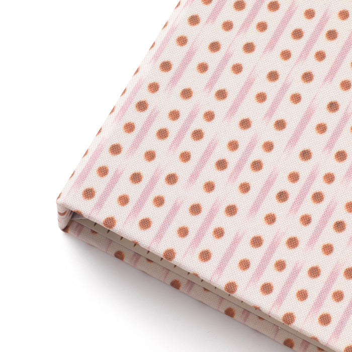Concealed Spine Fabric Undated Planner, B5 - Ikat Stripe