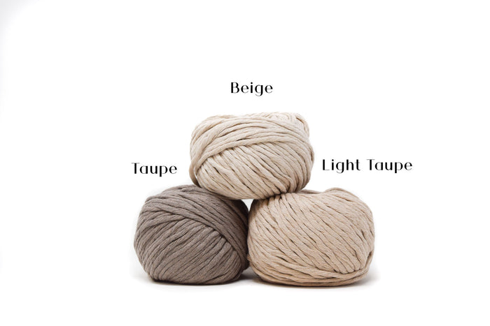 COTTON BALL ZERO WASTE 3 MM - TAUPE COLOR