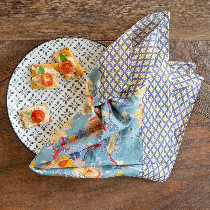 Cotton Voile Napkins Malamar Teal Set/6