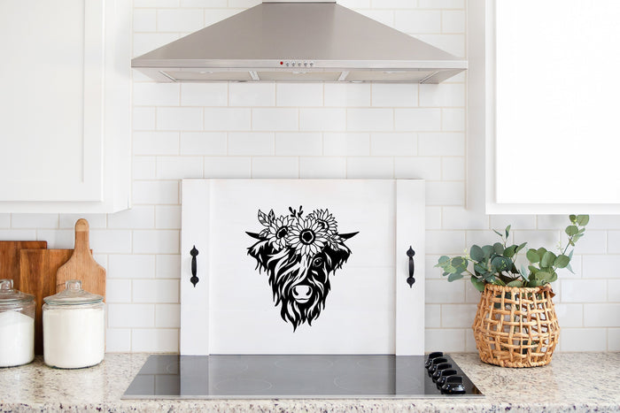 Highland Cow w/Florals