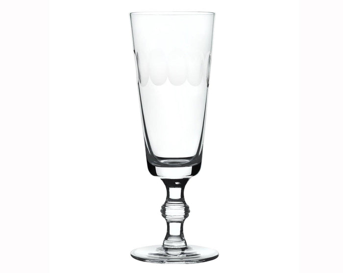 Crystal Champagne Flute with Lens Design