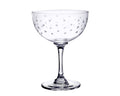 Crystal Champagne Saucers with Stars Design