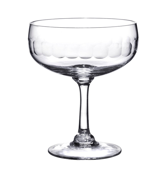 Crystal Cocktail Glass with Lens Design