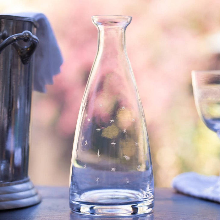 Crystal Table Carafe with Stars Design