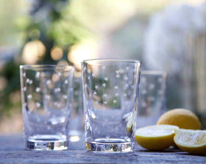 Crystal Tumbler with Stars Design
