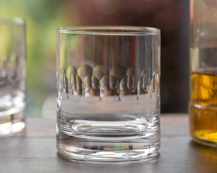 Crystal Whisky Glass with Lens Design