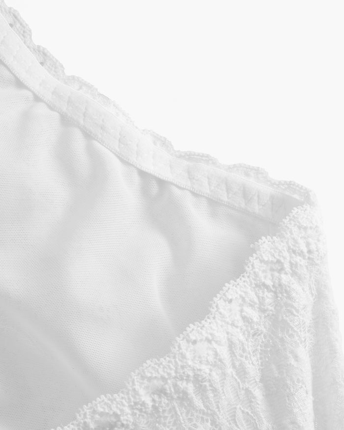 White Bralette - Never Say Never Curvy Racie Racerback Bralette