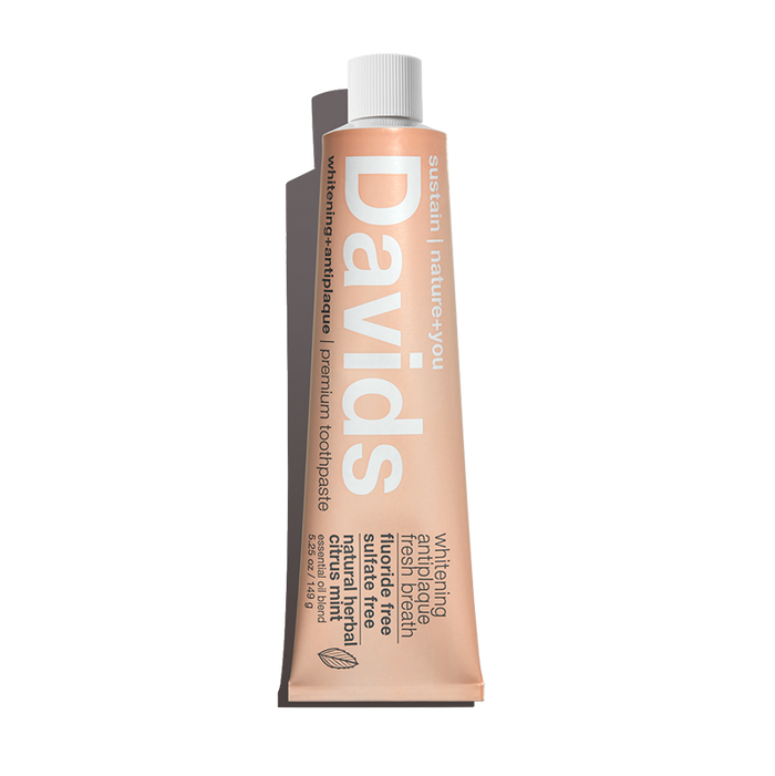 Davids premium toothpaste  /  herbal citrus peppermint