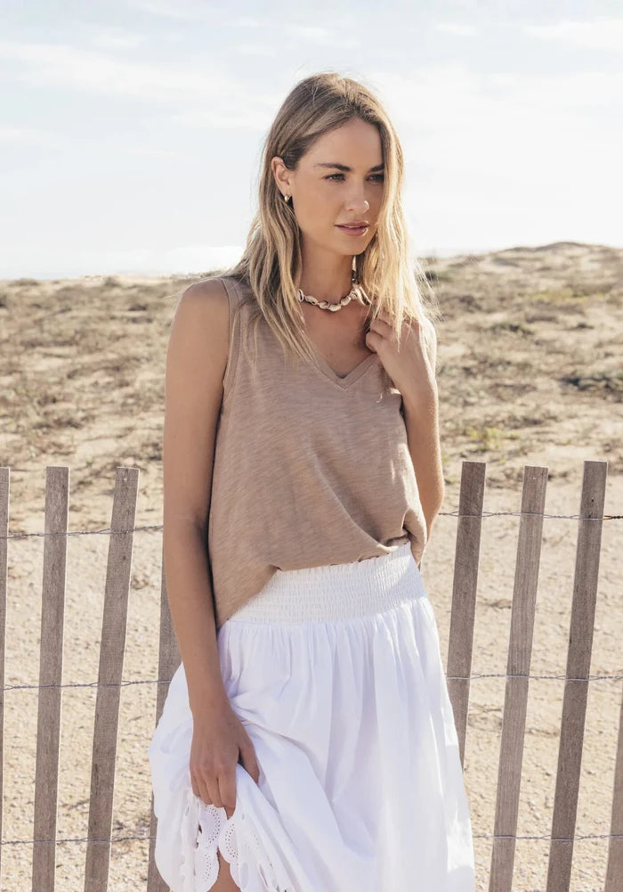 Deep V Sleeveless Top by Dylan (multiple color options)