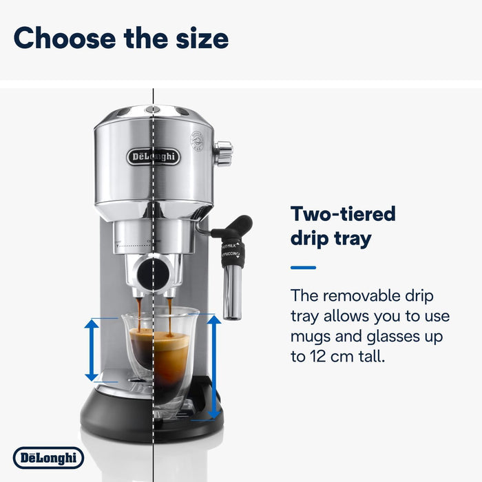 De'Longhi Dedica Style EC685.M Espresso Coffee Machine | 15 Bar Pump | Milk Frother
