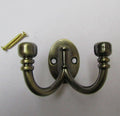 Double Ball end Robe Hook Antique Brass