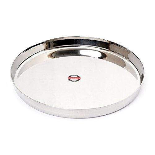 Embassy Chapti Beeding Khumcha Spl / Dinner Plate, Size 12, 26.1 cms (Pack of 6, Stainless Steel) - KITCHEN MART
