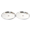 Embassy Kanchan Dinner Plate, Size 11, 24.8 cms (Pack of 2, Stainless Steel) - KITCHEN MART