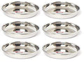 Embassy Rice Plate, Size 3, 12.5 cms (Pack of 6, Stainless Steel) - KITCHEN MART