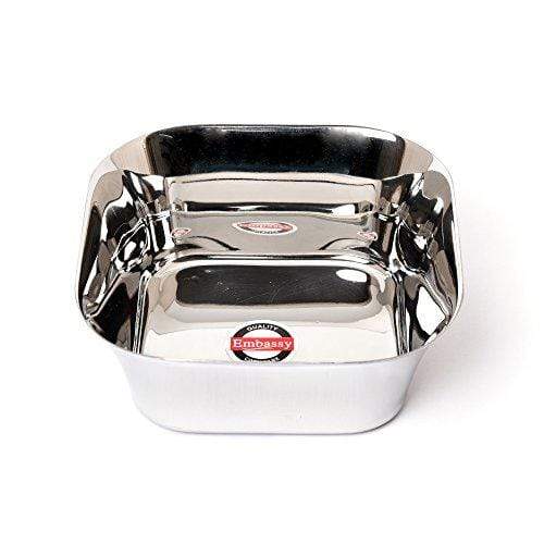 Embassy Russian Serving Bowl, Size 1, 700 ml, 15.4 cms (Pack of 2, Stainless Steel) - KITCHEN MART
