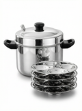 Embassy Sandwich Bottom Idly Maker with Deluxe Idly Stand & Lifter – Stainless Steel