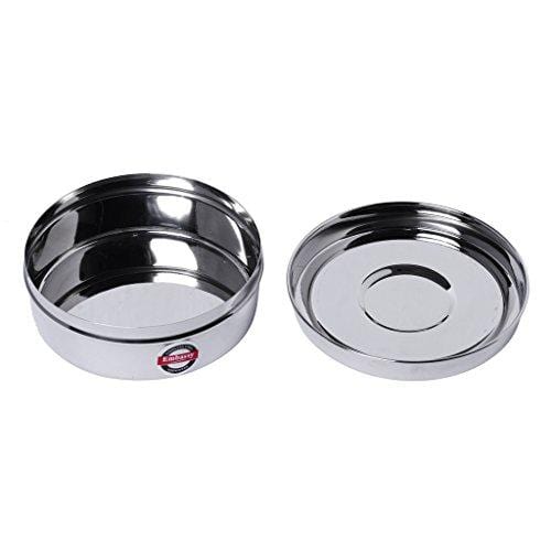 Embassy Sleek Puri Box / Container - Pack of 2 (Size 9, 600 ml each), Stainless Steel - KITCHEN MART
