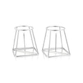 Embassy Stainless Steel Banana Plant Stand (9.5 cm x 9.5 cm x 13.3 cm, Silver, Set of 2)