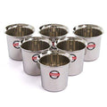Embassy Stainless Steel Happy Coffee Glass / Tumbler, Pack of 6, Size 2 - 225 ml/glass - KITCHEN MART