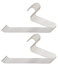 Embassy Stainless Steel Trouser/Saree Hangers, 36x19 cms, Pack of 12 - KITCHEN MART