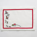 Embroidered Hunt Scene Red Ribbon Placemat, Set of 4