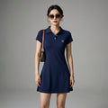 Robe courte col polo brodé femme - Koreanxwear - Taille S