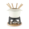 Enamel Coated Finish Cast Iron Fondue Set